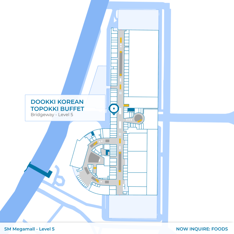 Map - Dookki - SM Megamall - Bridgeway - Level 5